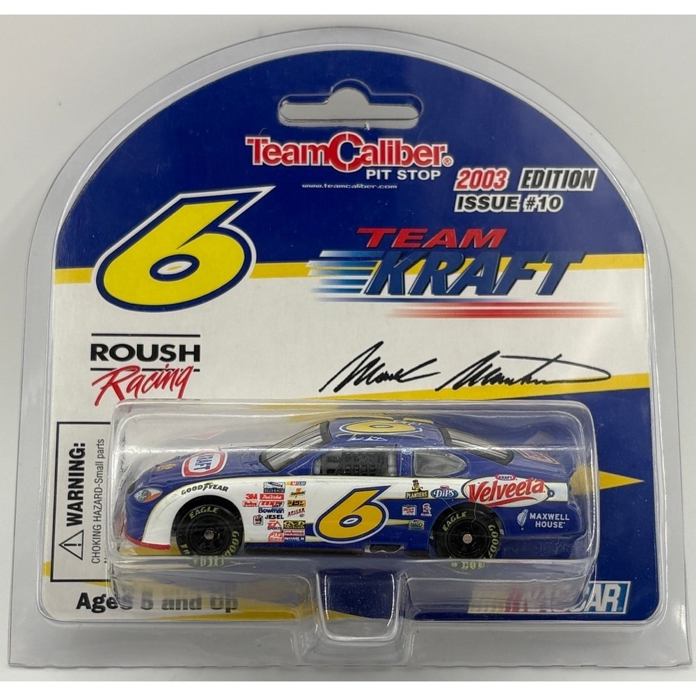 2003 Team Caliber #6 Team Kraft NASCAR Die-Cast Mark Martin Roush Racing 1:64